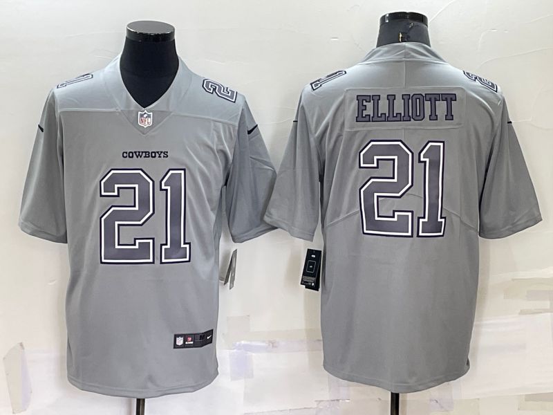 Men Dallas Cowboys 21 Elliott Grey 2022 Nike Limited Vapor Untouchable NFL Jersey